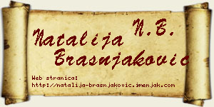 Natalija Brašnjaković vizit kartica